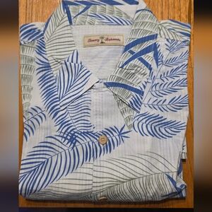 Tommy Bahama Tropical Blue and Green Men's Shirt